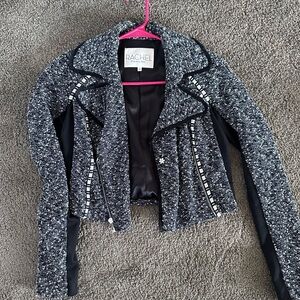 RACHEL Rachel Roy Black and Gray Blazer